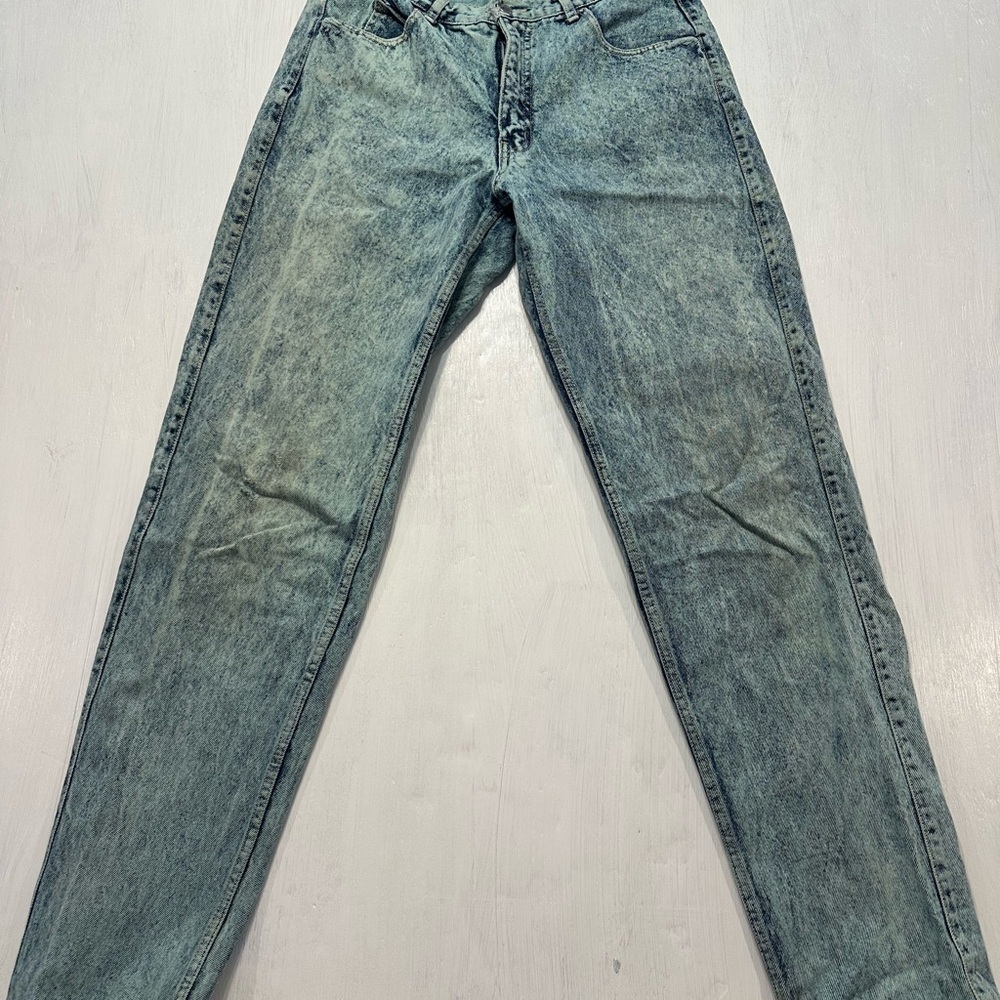 Vintage 80s 90s Code Bleu Acid Wash Jeans Women’s High Rise Straight 14 - Picture 3 of 16